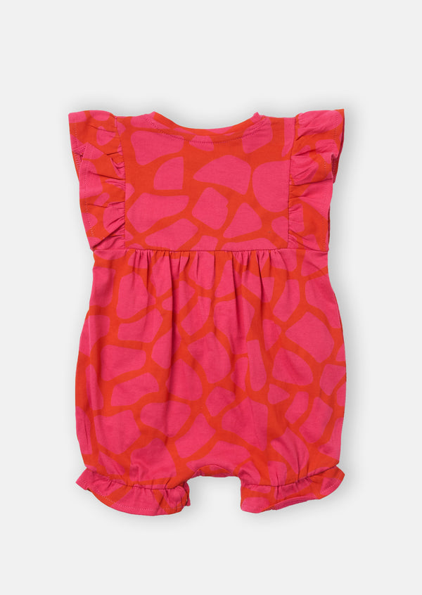 Minnie Giraffe Print Romper