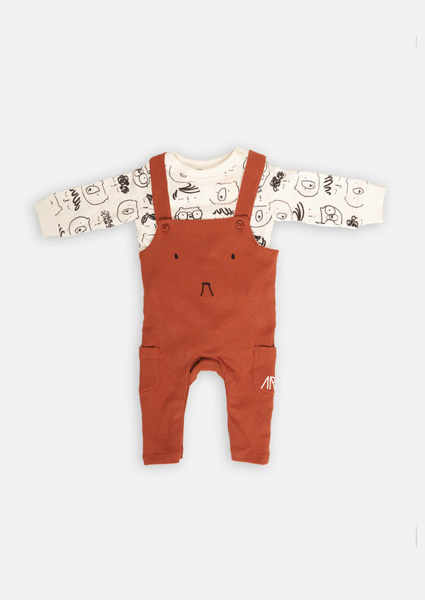 Buzzy Dungaree with Long Sleeve T-Shirt