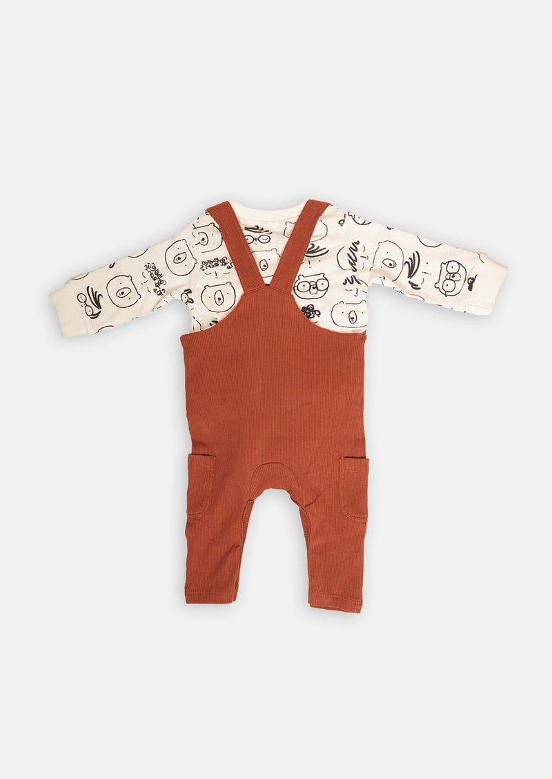 Buzzy Dungaree with Long Sleeve T-Shirt