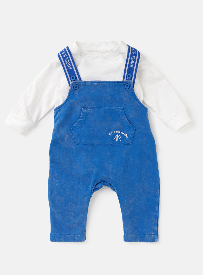 Ezra Baby Pocket Dungaree With Bodysuit