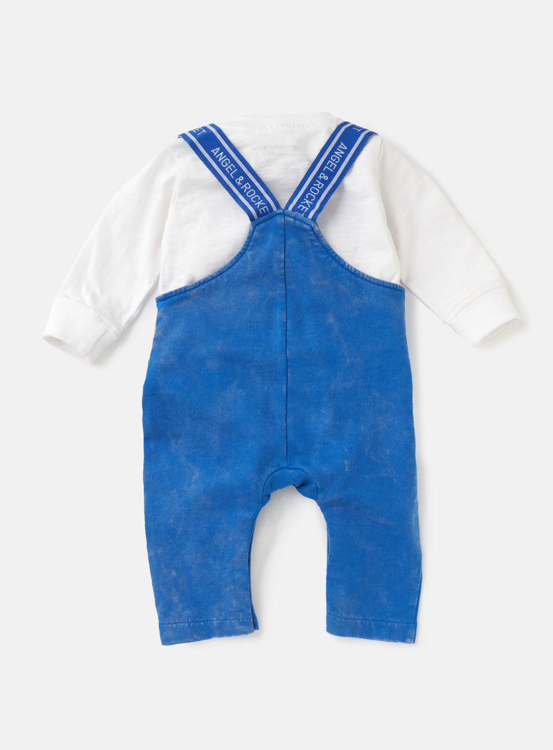 Ezra Baby Pocket Dungaree With Bodysuit