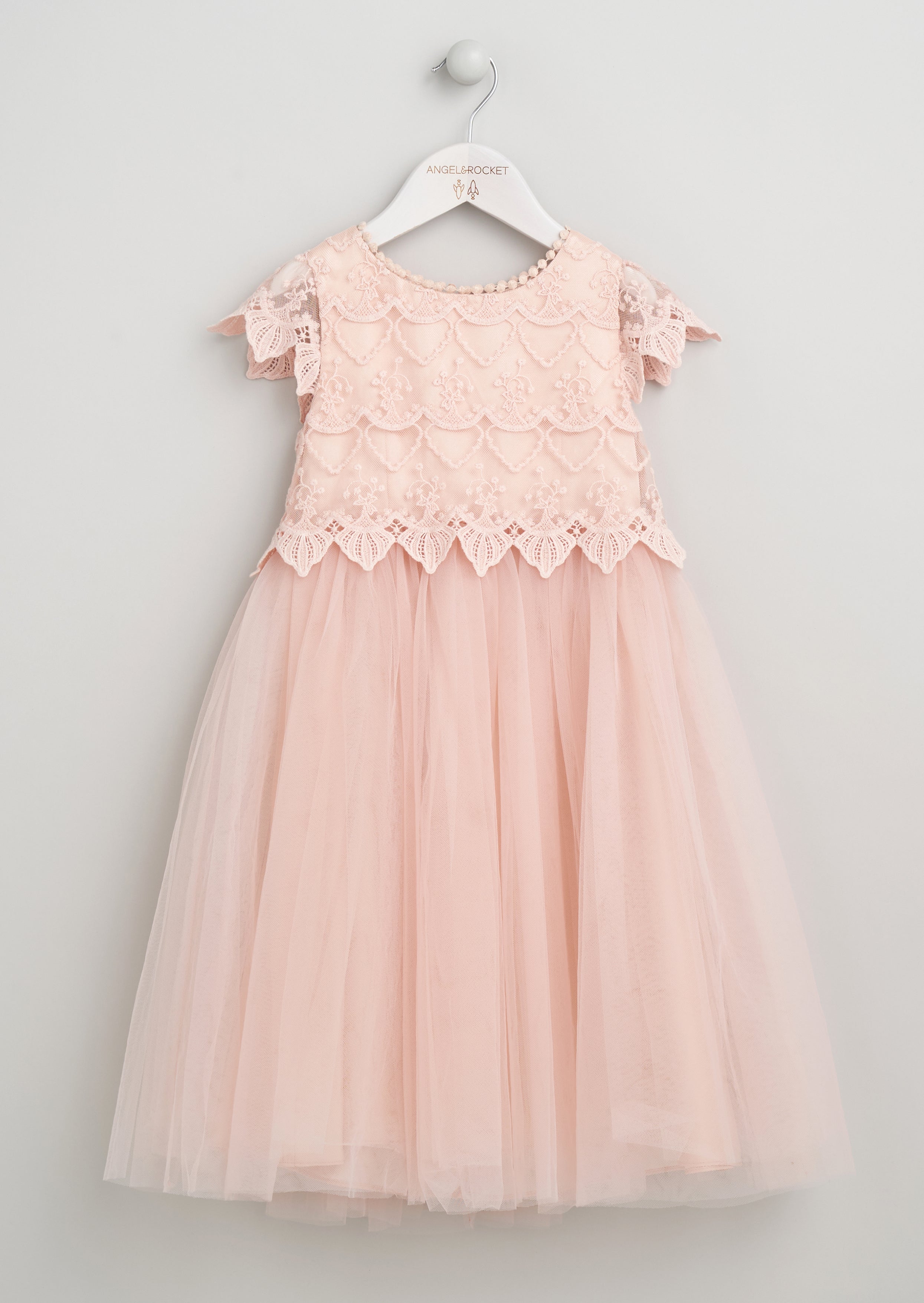 Lucy Spitzenoberteil Kleid Blush