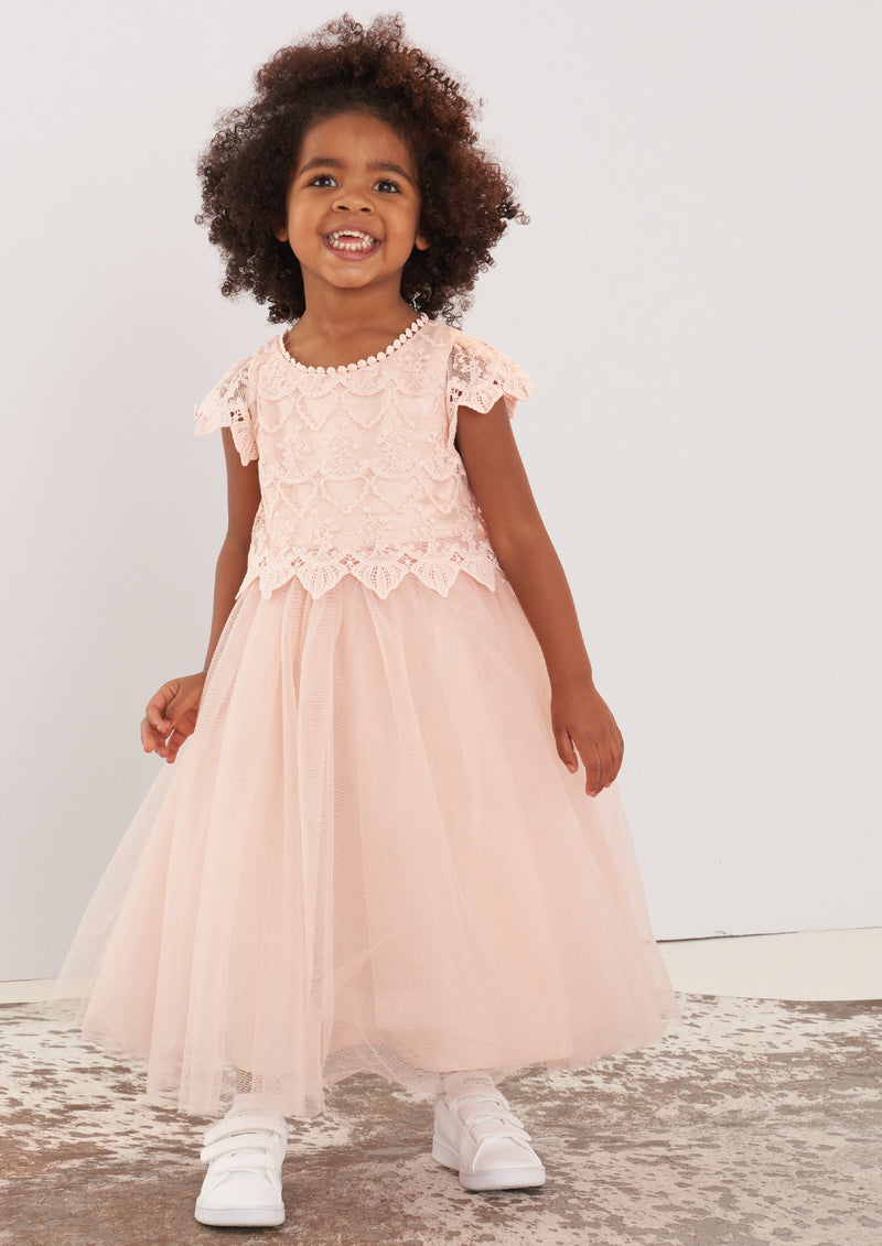 Blush Pink Flower Girl Dress