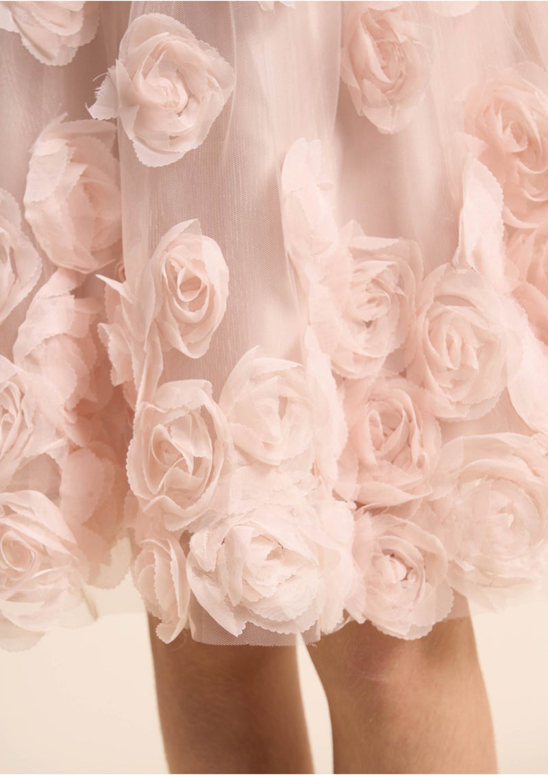 Colette Ruffle Rose Mesh Skirt