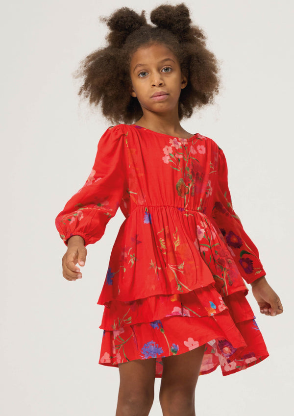 Annalise Red Printed Dress