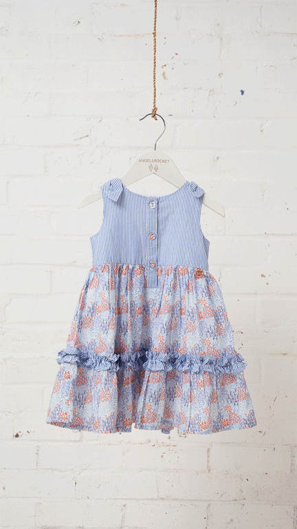 Charlotte Tie Shoulder Tiered Dress