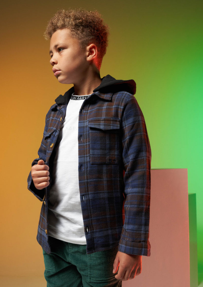 Hayden Hooded Check Overshirt