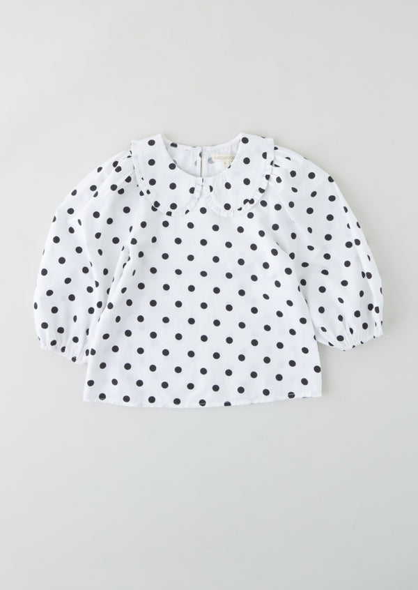 Talullah Spotted Puff Sleeve Blouse