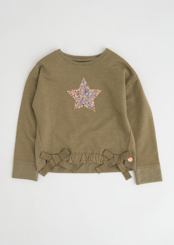 Luna Khaki Star Sweat